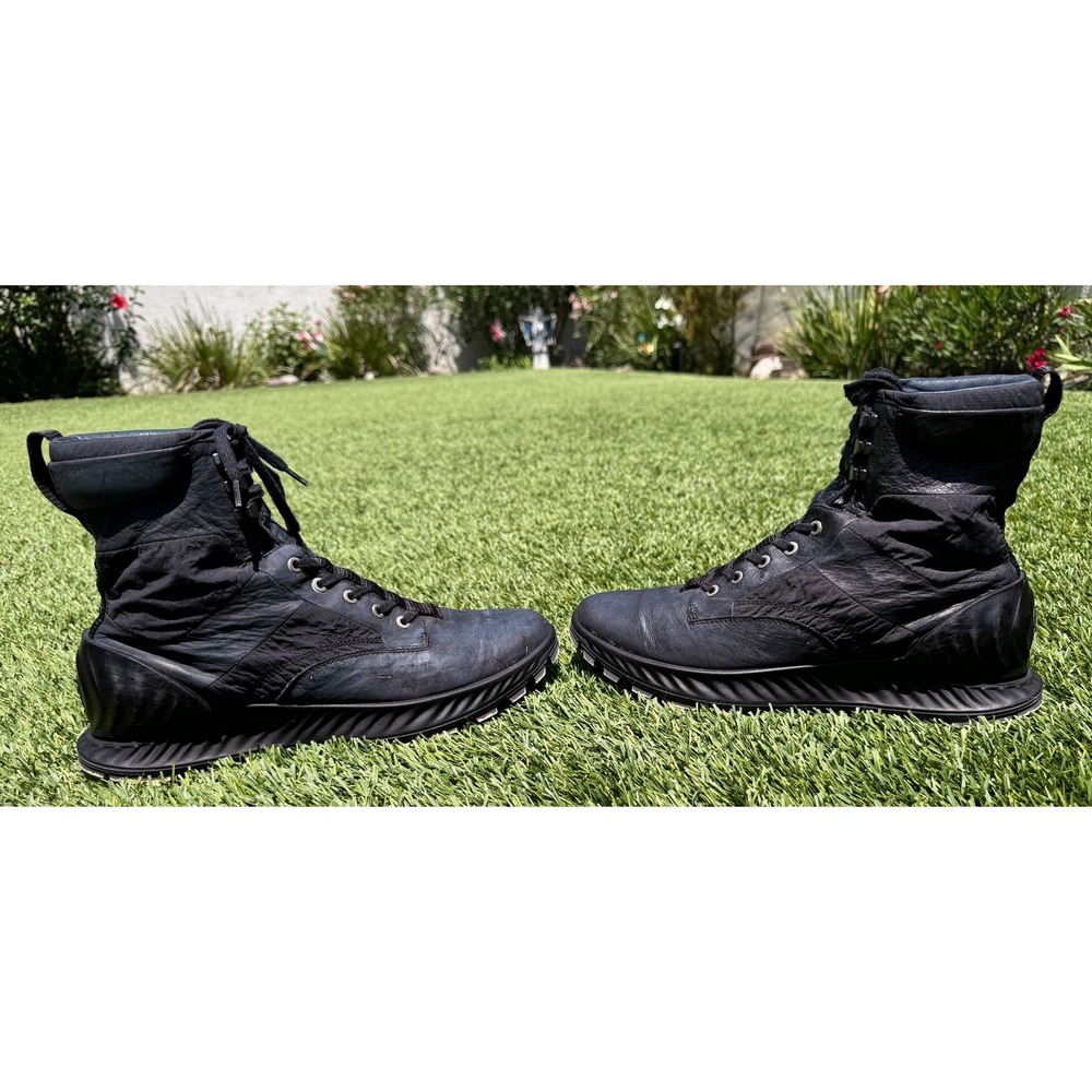 Stone Island x ECCO SO404‎ Dyneema Yak Leather Boots EU 44 US 10.5 Black 3034